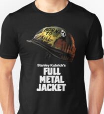 Camiseta unisex Chaqueta de metal completo de Stanley Kubrick | Negro