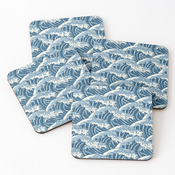 Item preview, Blue Ocean Waves Pattern - Japanese Art Culture  designed and sold by ShareYourFaith.