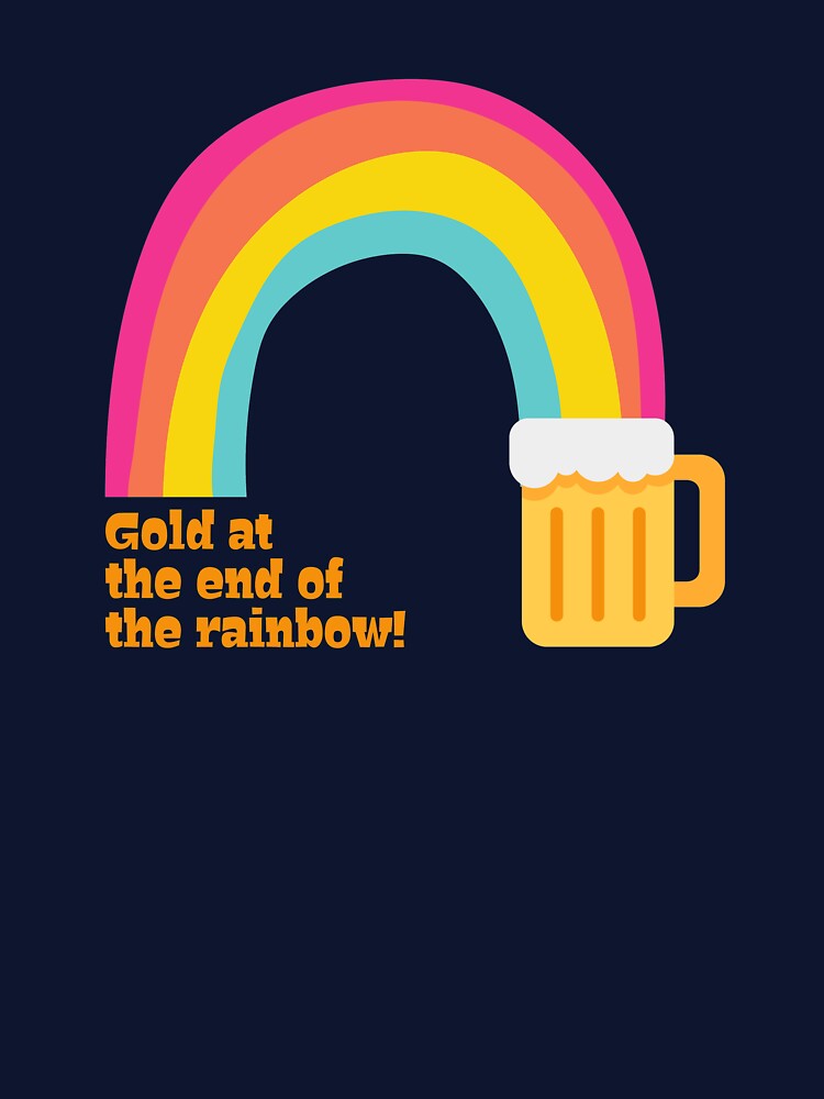 Thumbnail 7 of 7, Classic T-Shirt, Beer Gold Rainbow designed and sold by z7arts.