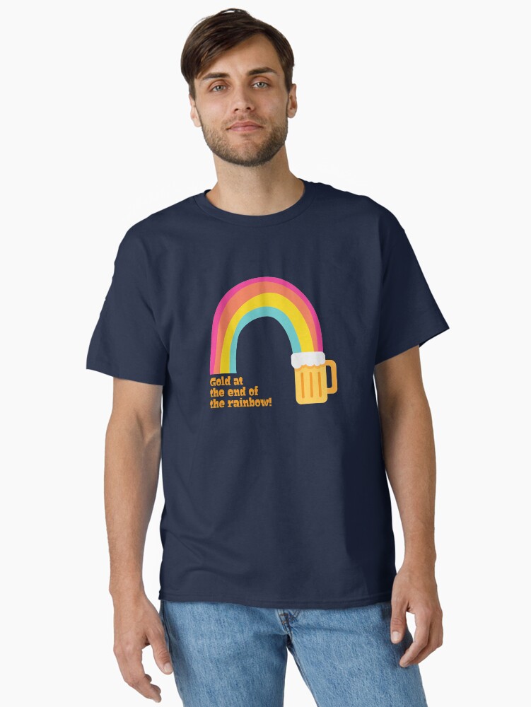 Thumbnail 1 of 7, Classic T-Shirt, Beer Gold Rainbow designed and sold by z7arts.