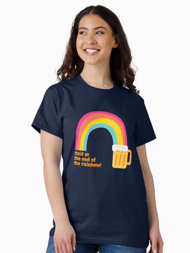 Thumbnail 2 of 7, Classic T-Shirt, Beer Gold Rainbow designed and sold by z7arts.