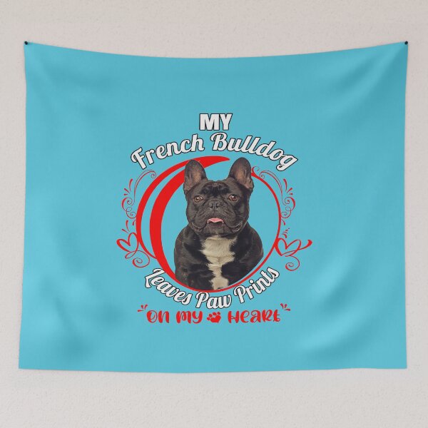 Item preview, French Bulldog Dog Owner Paw Prints On My Heart Design designed and sold by fantasticdesign.