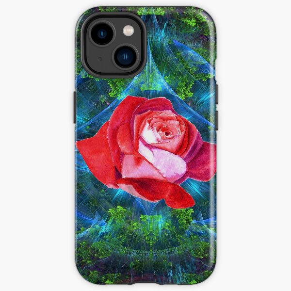 Mom n me, rose-fractal iPhone Tough Case