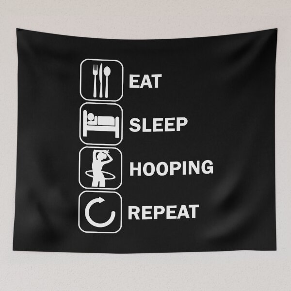 Item preview, Eat Sleep Hoop Hula Hullern Hoop Sport Lady designed and sold by DerNerd.