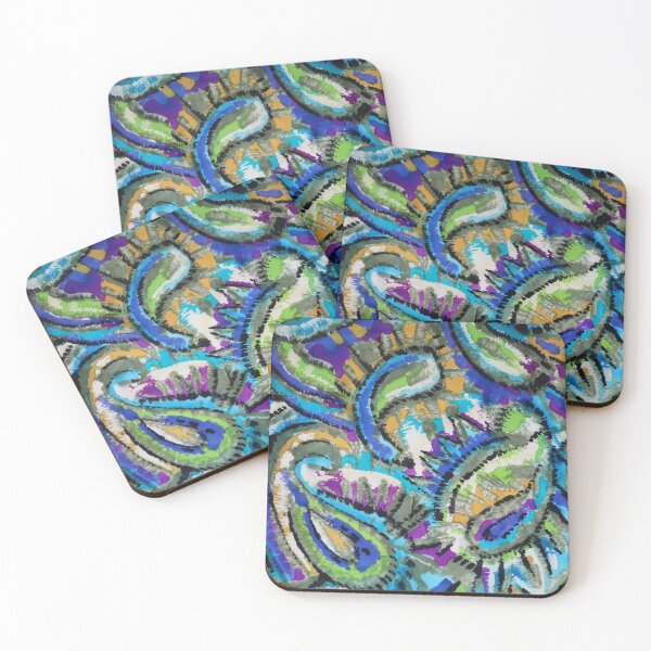 Item preview, Brushy abstract Paisley designed and sold by Leslie Rogers Todder.