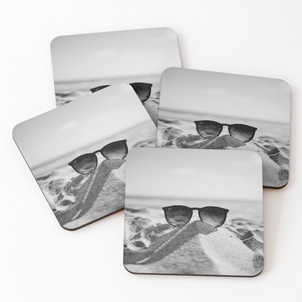 Item preview, Beach and Sunglasses, Sunglasses, Beach, Black and White designed and sold by Magic Love Art Print.