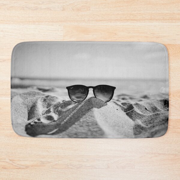 Item preview, Beach and Sunglasses, Sunglasses, Beach, Black and White designed and sold by Magic Love Art Print.
