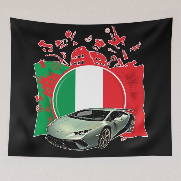 Item preview, Lamborghini aventador Italia flag designed and sold by nicodrt.