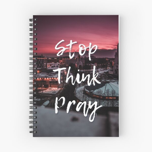 Item preview, City Scape in Red Sunset | Stop, Think, & Pray designed and sold by AdoptKM.