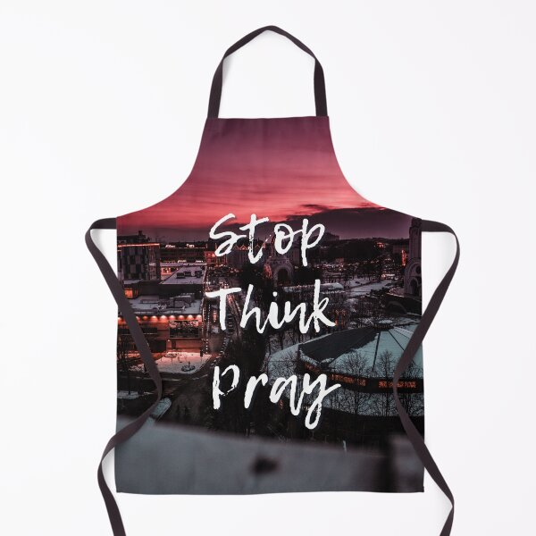Item preview, City Scape in Red Sunset | Stop, Think, & Pray designed and sold by AdoptKM.