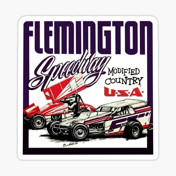 Flemington Speedway Retro-Design Sticker
