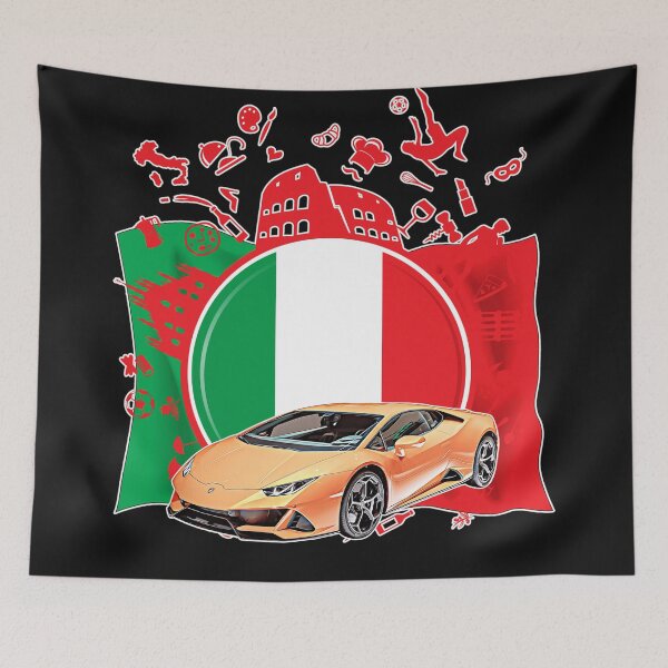 Item preview, Lamborghini aventador Italia flag designed and sold by nicodrt.
