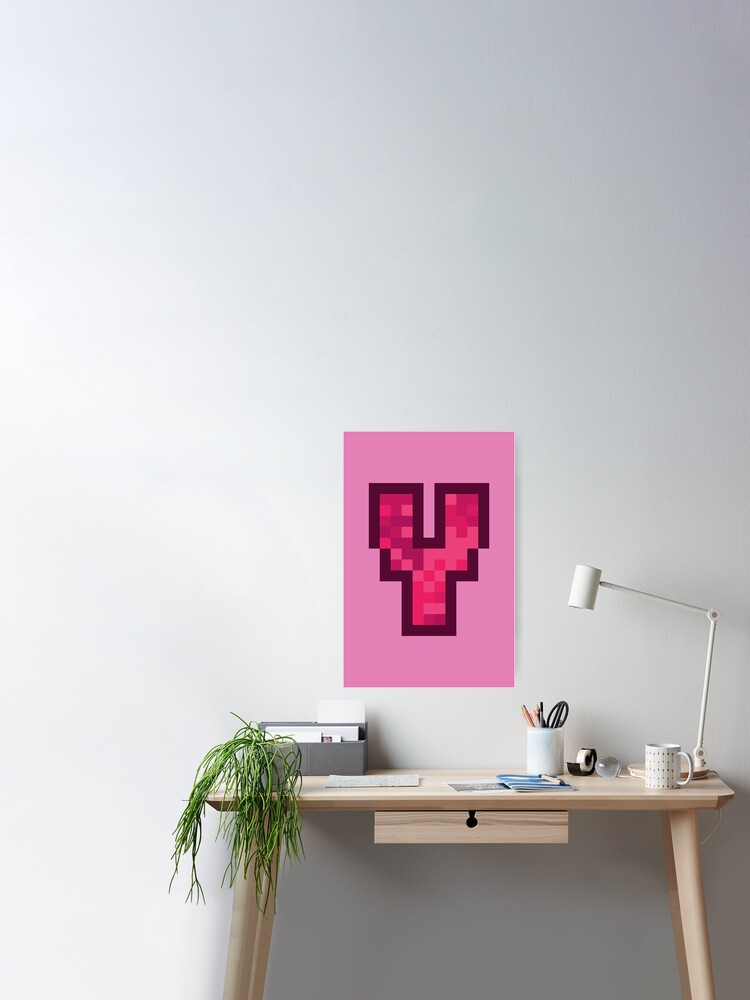 Letter A, Monogram Letter Art of Cyan Blue Retro Pixel Pattern Poster for  Sale by dylanxh