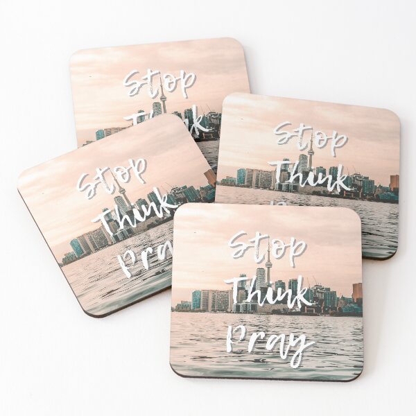 Item preview, Cityscape Across the Water | Stop, Think, & Pray designed and sold by AdoptKM.
