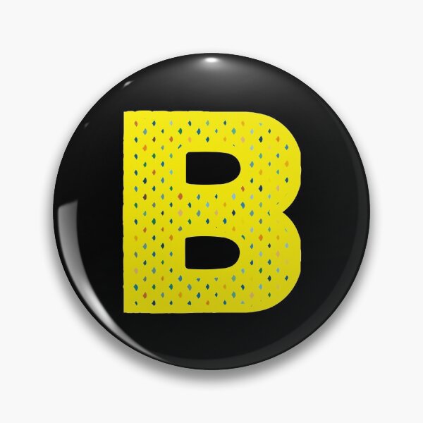 Item preview, Letter B Yellow With Flecks Of Color designed and sold by artfulnotebook.