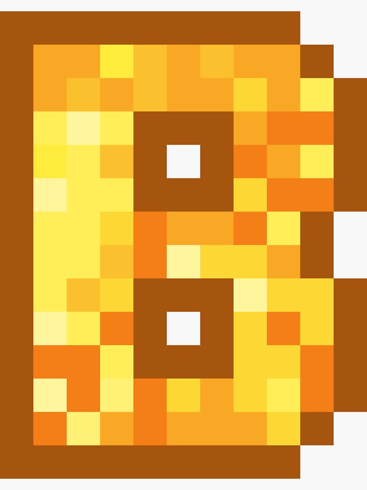 Letter Art Orange Retro Pixel Pattern - M Sticker for Sale by dylanxh