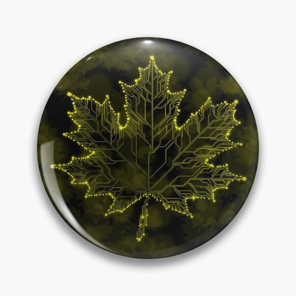 Item preview, yellow circuit board tech maple Leaf designed and sold by jc007.