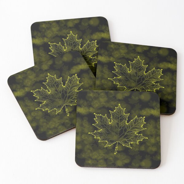 Item preview, yellow circuit board tech maple Leaf designed and sold by jc007.
