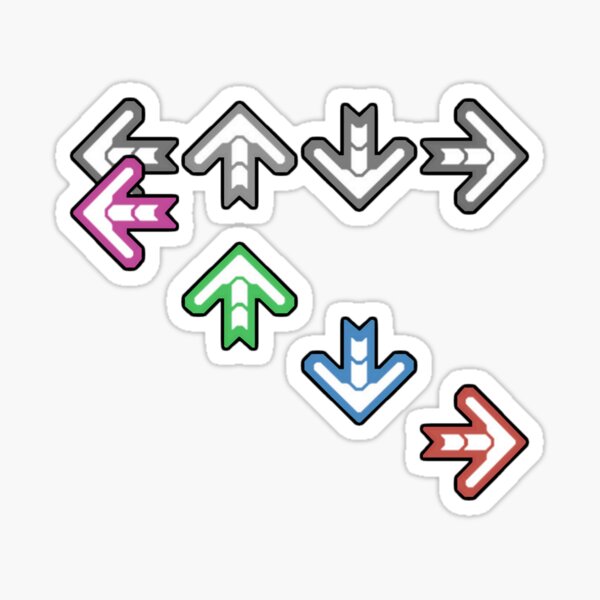 Dance Dance Revolution Pfeile Sticker