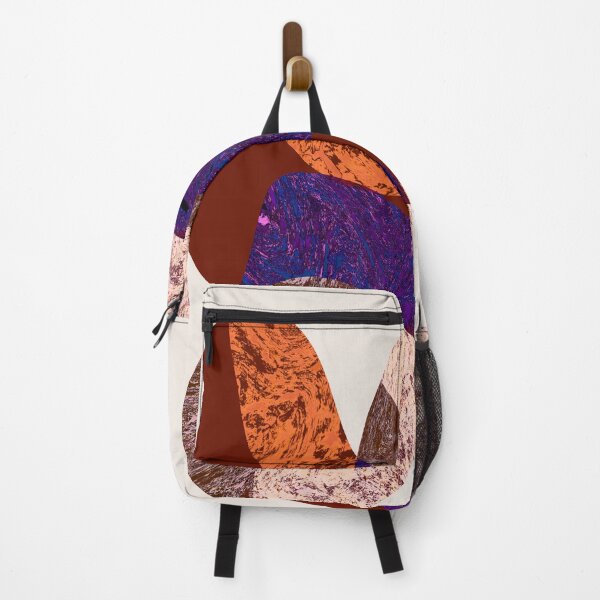 Item preview, Abstract organic shape, stone structure in red, orange, violet and neutral rose tones designed and sold by Nadezda Kravcenko.