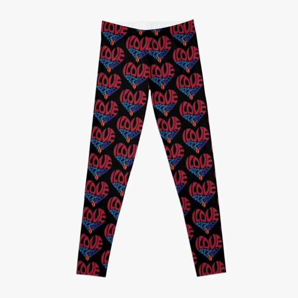 I Love Rock N Roll Leggings for Sale