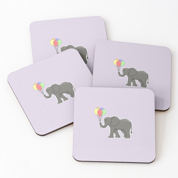 Item preview, Elephant with Balloons designed and sold by ensdraws.