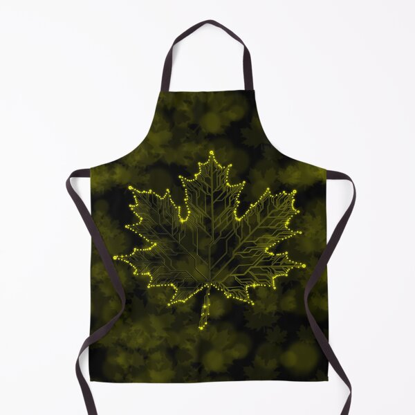 Item preview, yellow circuit board tech maple Leaf designed and sold by jc007.