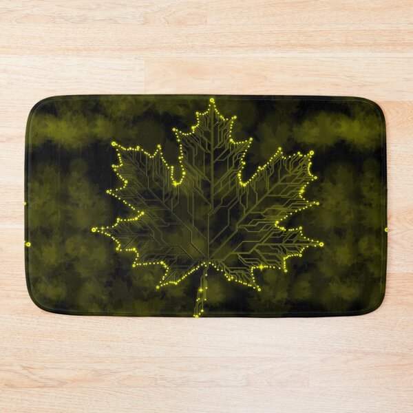 Item preview, yellow circuit board tech maple Leaf designed and sold by jc007.