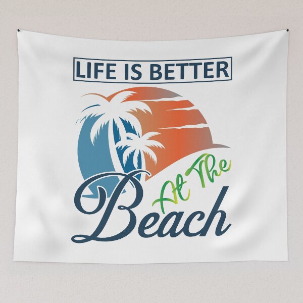 Artikelvorschau, Das Leben ist besser am Strand, Hallo Sommer Shirt, lustiges Strand Shirt, Strand Sprüche Shirt, das Sommer Shirt entworfen und verkauft von UniqueStylistic.