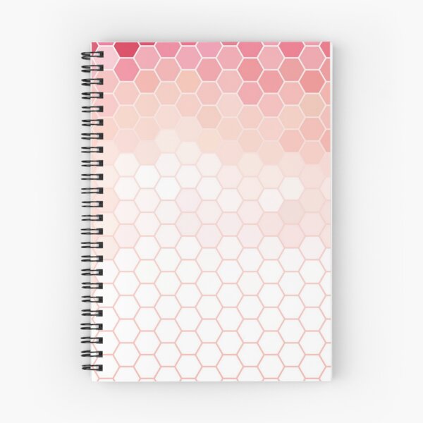 Item preview, Pink & White Hexagonal Grid Geometric Pattern designed and sold by WearWolfDesigns.