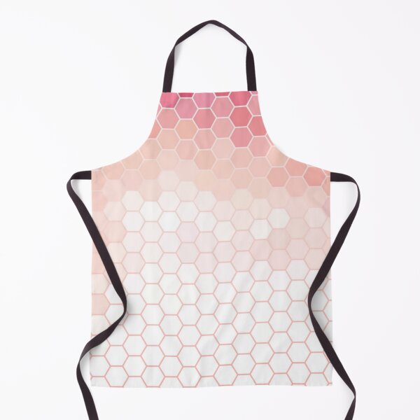 Item preview, Pink & White Hexagonal Grid Geometric Pattern designed and sold by WearWolfDesigns.
