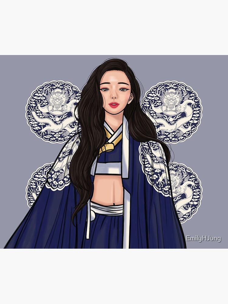 "Dragon I Korean Art Style Girl" Poster by EmilyHJung Redbubble