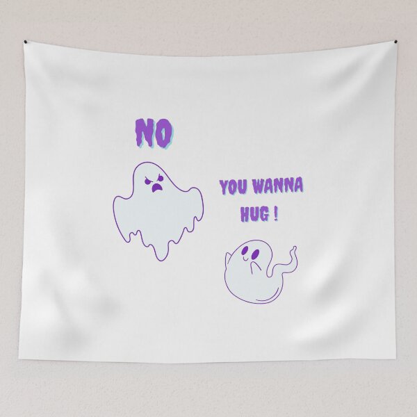 Item preview, t-shirt, wanna hug n no, funny, gost, ghosts designed and sold by NOURnina.