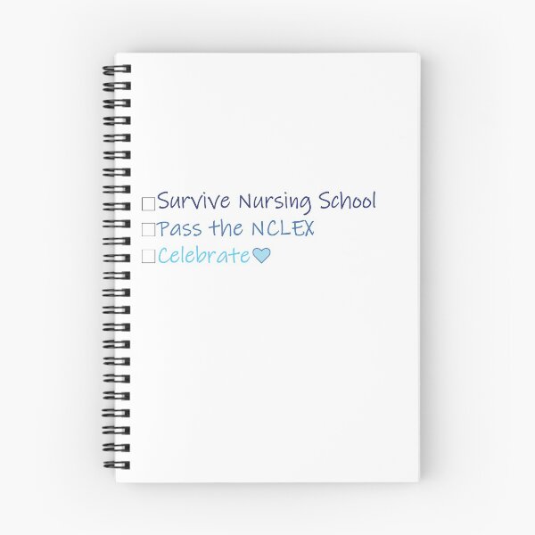 Item preview, Survive Nursing School Check List in Blue designed and sold by ArtsyRabbit.