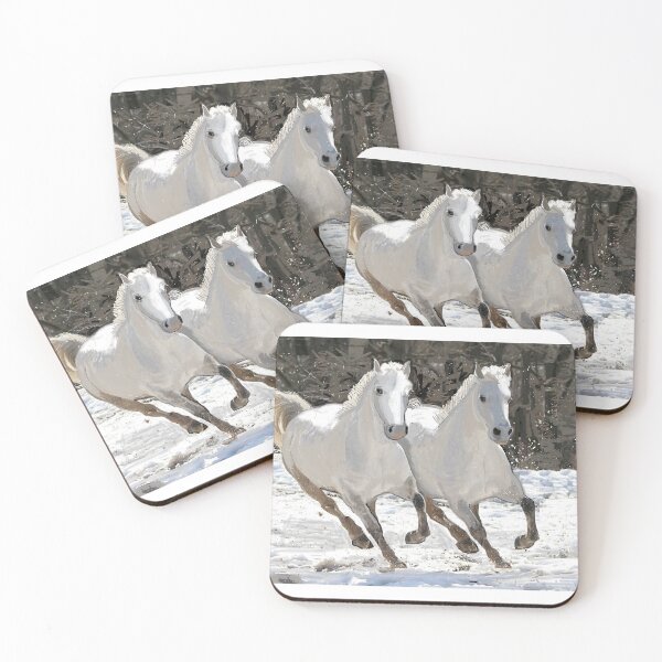 Item preview, Side by Side White horses designed and sold by dorcas13.