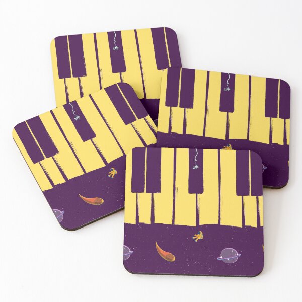 Item preview, Cosmic Music Art, Galaxy Piano Astronauts, Suitable For Kids designed and sold by SpiralStairShop.
