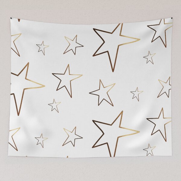 Item preview, Gold Metallic Asymmetric Stars   designed and sold by StellaLily.