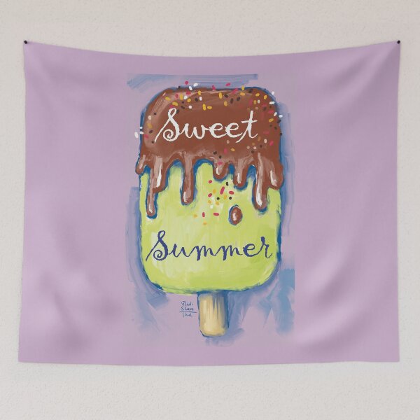 Item preview, Sweet cold colourful  ice cream. Hot summer time. designed and sold by RukkiZukkiArt.