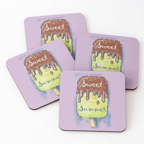 Item preview, Sweet cold colourful  ice cream. Hot summer time. designed and sold by RukkiZukkiArt.