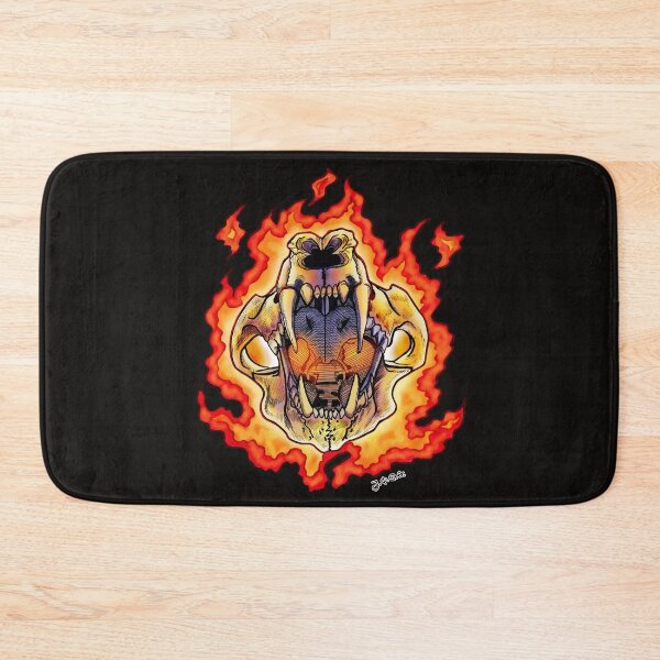 Item preview, Feline Skull in Flames - Black designed and sold by d5-OnlineStore.