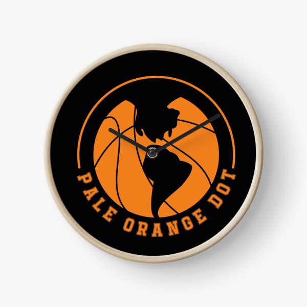 Pale Orange Dot - Black Logo Clock