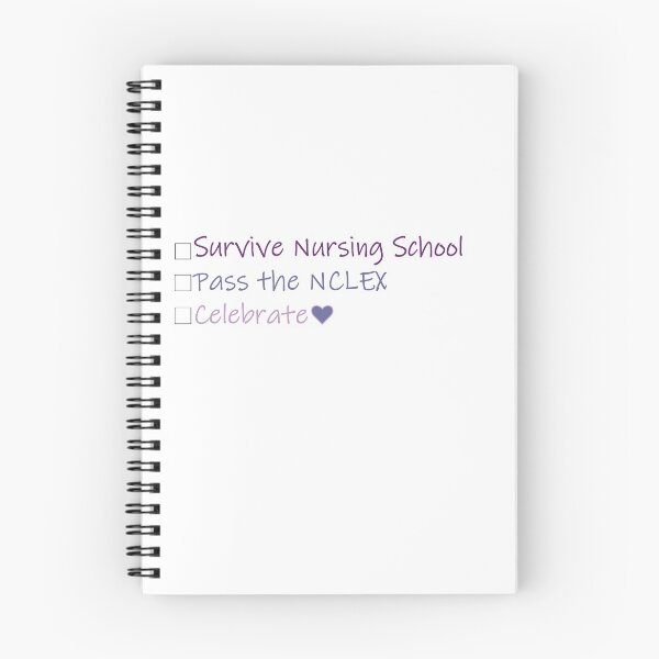 Item preview, Survive Nursing School Check List in Purple designed and sold by ArtsyRabbit.