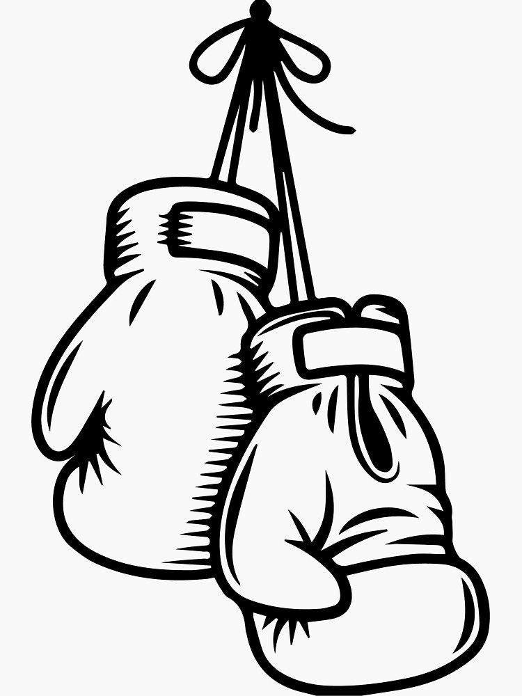 "Hanging Boxing Gloves " Sticker for Sale by CreativeVectors Redbubble