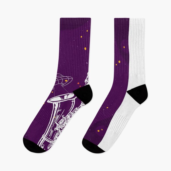 Item preview, Purple Jazz Saxophone, For Music Cosmic Lover, spaceship, Suitable For Kids, duvet, covers, prints canvas, blanket, sticker, T-shirt, Magnet, Hardcover Journals, iPhone Wallet, Sweatshirt designed and sold by SpiralStairShop.