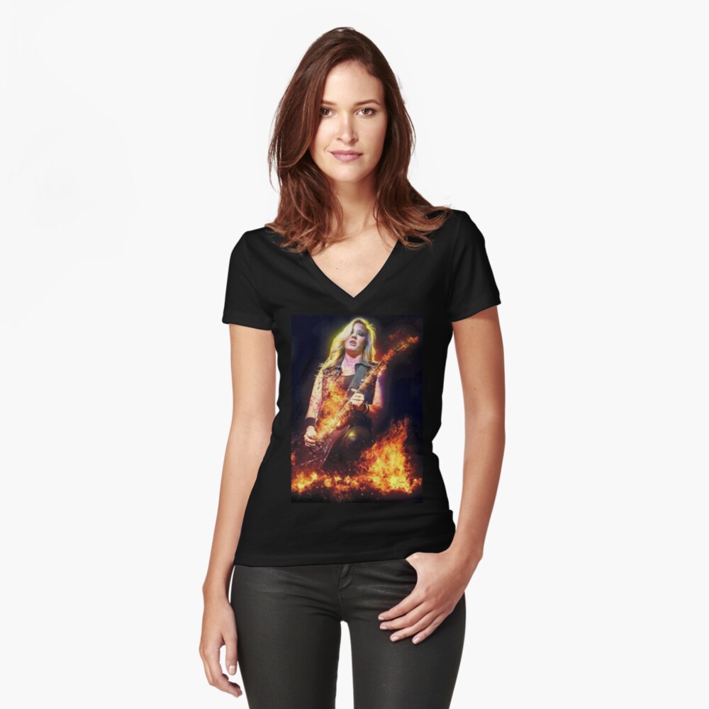 Item preview, Fitted V-Neck T-Shirt designed and sold by futter91.