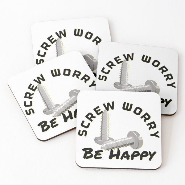 Item preview, Screw Worry Be Happy designed and sold by Sarcasmagic.