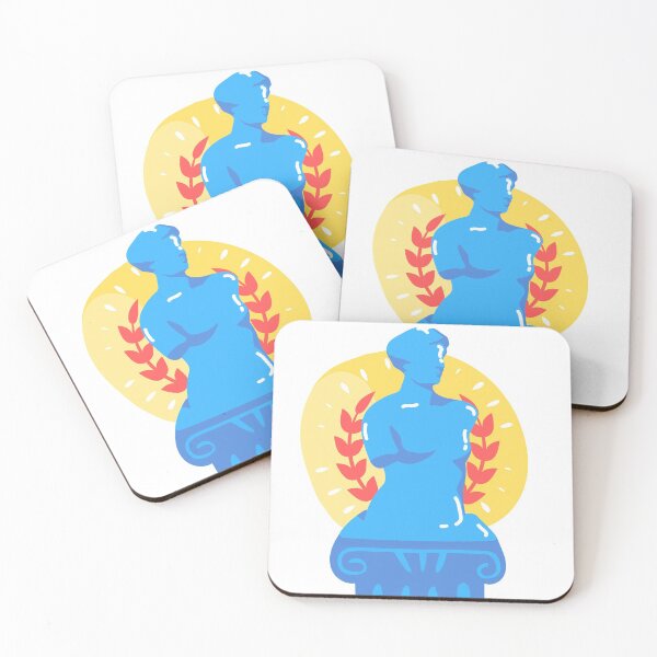 Item preview, abstract greek statue - colourful design designed and sold by SpiralStairShop.