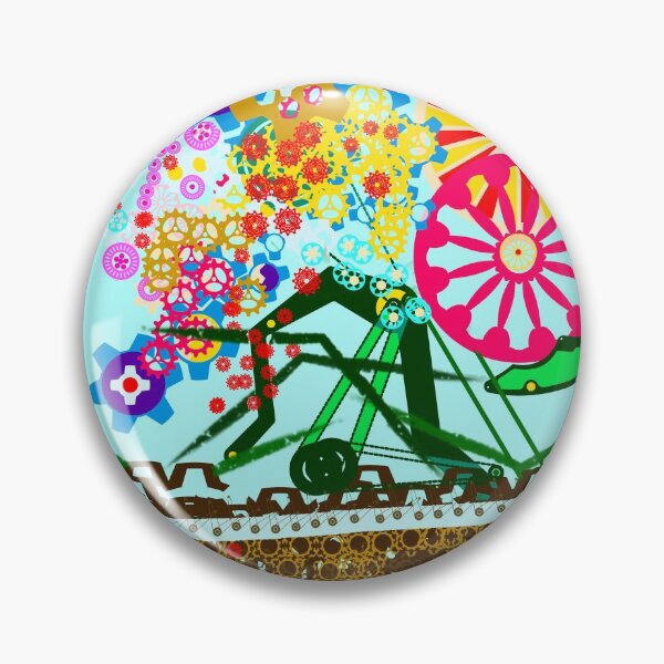 Item preview, a pattern of mechanical parts folded into a bouquet of flowers in a vase designed and sold by Magicbrush13.