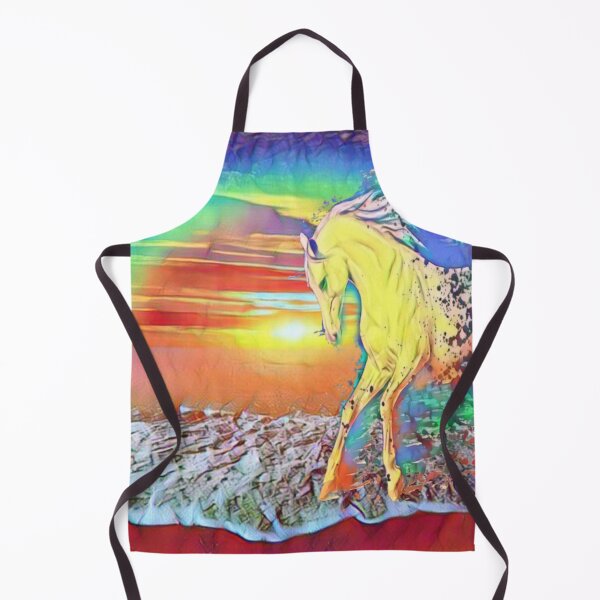 Item preview, Wild horse running on the beach in the rainbow designed and sold by Cyberomiz.