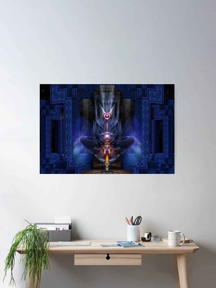 Tower Of Light Fractal Art Composition by Xzendor7 Wall Decor Poster Art Print